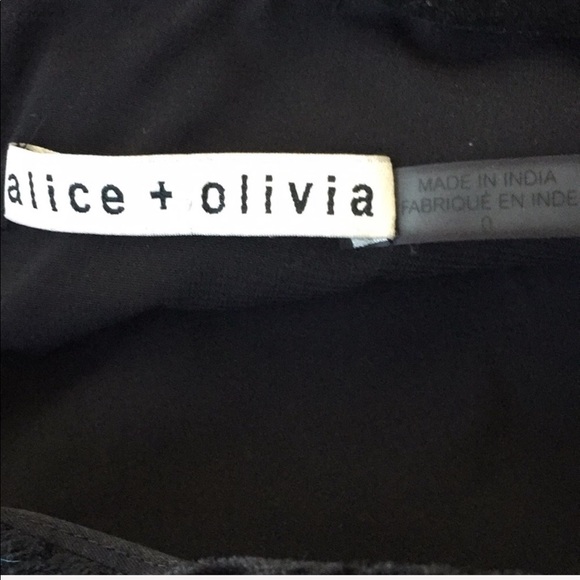 Alice + Olivia Beaded Velvet A-Line Mini Dress Size 0 - Picture 7 of 8